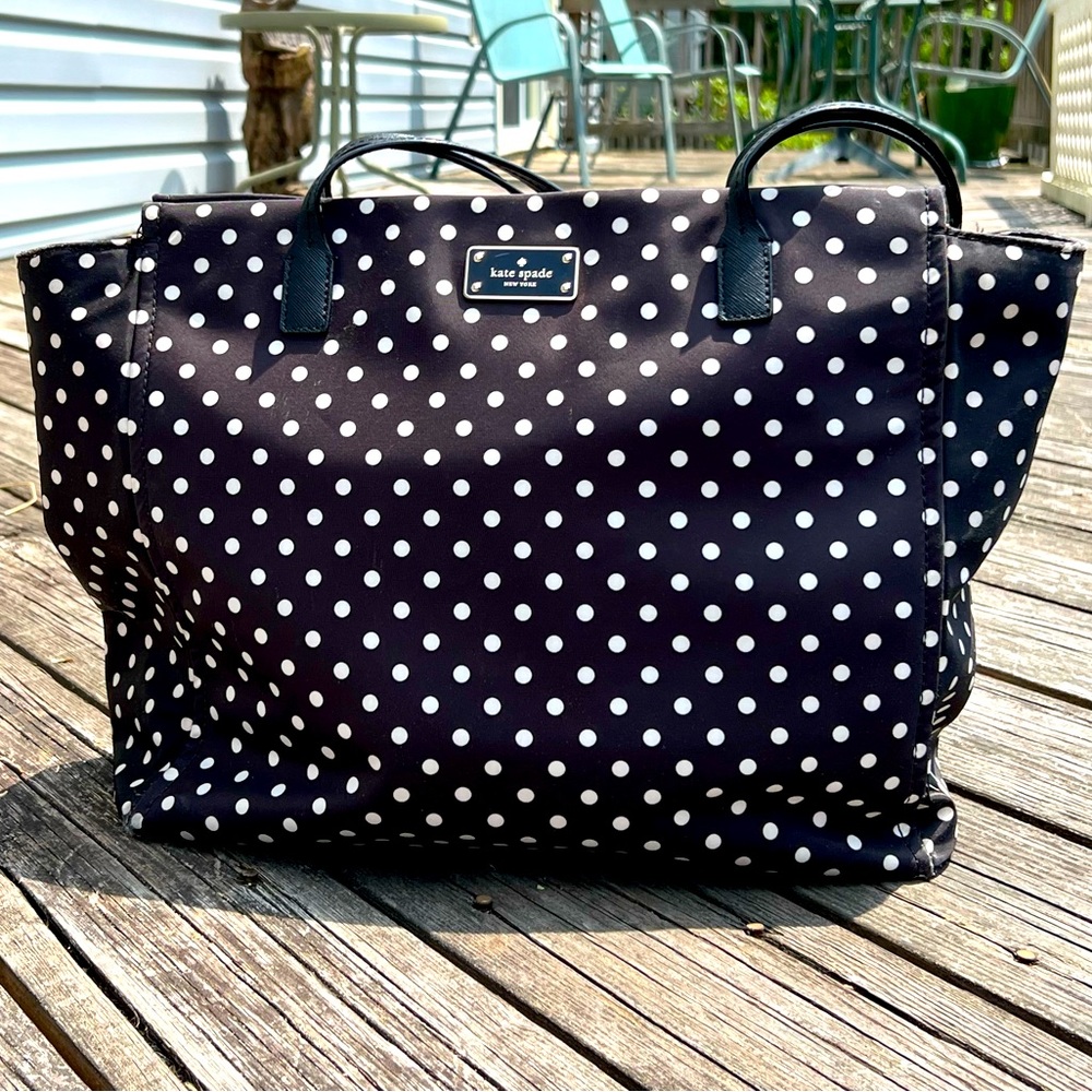 KATE SPADE margareta diamond dot nylon tote bag